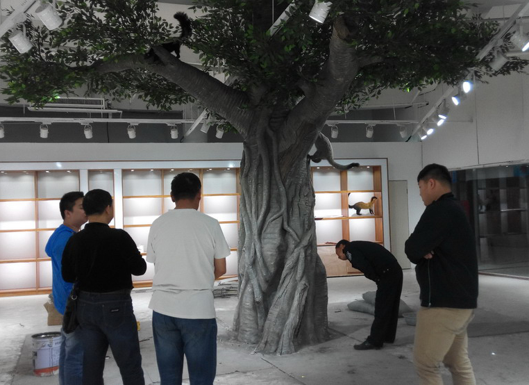 專業團隊18年經驗假樹制作，水泥直塑假樹造型